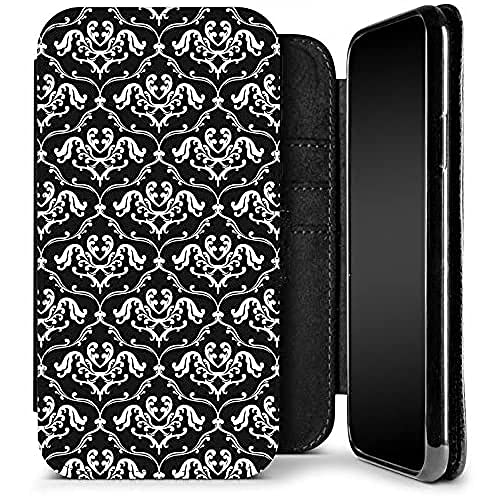 caseable Apple iPhone 7/8/SE(2020) Schutzhülle - Handy Klapphülle - stoßdämpfend & Kratzfeste Oberfläche - Kartenfach - Buntes Design - Black French Lillies - Floral Blumen von caseable