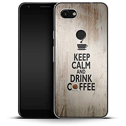 caseable Google Pixel 3a XL Handyhülle - Silikon Schutzhülle - stoßdämpfend & Kratzfeste Oberfläche - Buntes Design - Drink Coffee von caseable