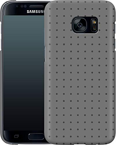 caseable Samsung Galaxy S7 Handyhülle - Hardcase Schutzhülle - stoßdämpfend & Kratzfeste Oberfläche - Buntes Design & Rundumdruck - Dot Grid Grey von caseable