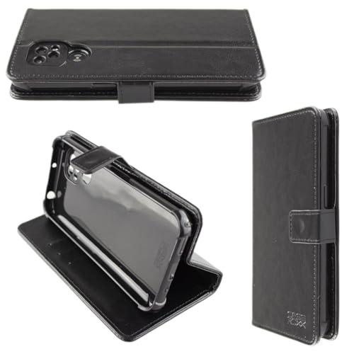 caseroxx Bookstyle Handytasche für Doro 8200/8210 / 8220 in schwarz – Klapphülle aus Kunstleder mit Kreditkartenfächern, Magnetverschluss, Standfunktion & Rundumschutz für Display und Gehäuse von caseroxx