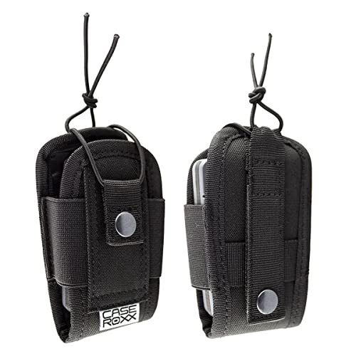 caseroxx Funkmelder-Molle Tasche kompatibel mit Motorola TPG2200 Tetra Pager, Airbus P8GR etc. [Schutz Holster mit Gürtelschlaufe und variablem Kordel-Riemenverschluss in beige] von caseroxx
