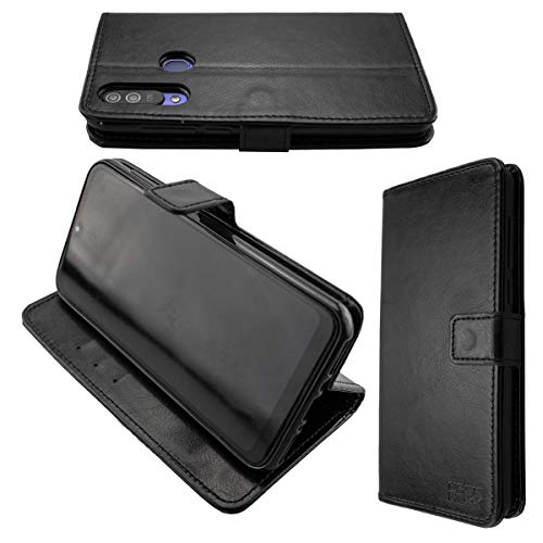 caseroxx Bookstyle Handytasche für Beafon M6 in schwarz – Klapphülle aus Kunstleder mit Kreditkartenfächern, Magnetverschluss, Standfunktion & Rundumschutz für Display und Gehäuse von caseroxx