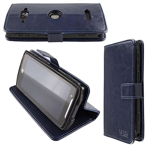 caseroxx Handy Hülle Tasche kompatibel mit Crosscall Core-M5 Bookstyle-Case Wallet Case in blau von caseroxx