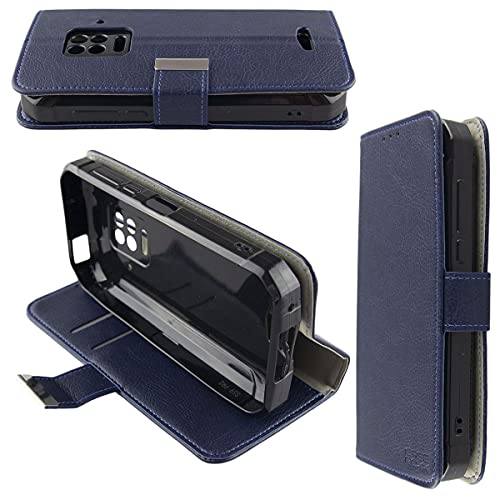 caseroxx Handy Hülle Tasche kompatibel mit Doogee S59 Pro Bookstyle-Case Wallet Case in blau von caseroxx