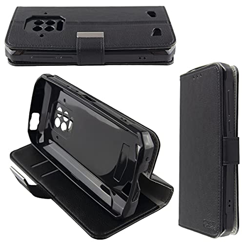 caseroxx Bookstyle Tasche für Doogee S86 Pro, Kunstleder Hülle mit Kartenfach & TPU-Halterung, klappbar, schwarz von caseroxx
