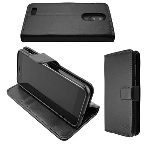 caseroxx Handy Hülle Tasche kompatibel mit Emporia Smart 3 Mini Bookstyle-Case Wallet Case in schwarz von caseroxx