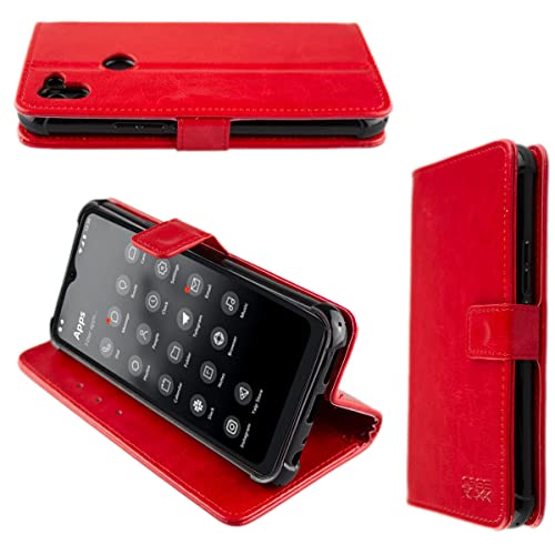 caseroxx Handy Hülle Tasche kompatibel mit Volla Phone 22 Bookstyle-Case Wallet Case in rot von caseroxx