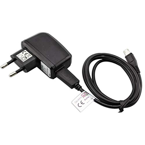 caseroxx Handy Ladekabel Ladegerät/Ladeadapter + Kabel für Cubot King Kong, hochwertiges Set bestehend aus 220V-Adapter und Datenkabel (Flexibles, stabiles Kabel in schwarz) von caseroxx