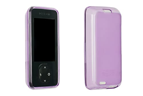 caseroxx Schutz-Hülle TPU-Hülle kompatibel mit Dexcom G7, Gummi Handy Tasche lila - weiß + Displayschutzfolie von caseroxx