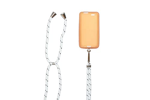 caseroxx Hülle kompatibel mit Dexcom G7 / ONE+ [Blutzuckermessgerät Protective Case Tasche in orange - weiß + Displayschutzfolie] von caseroxx