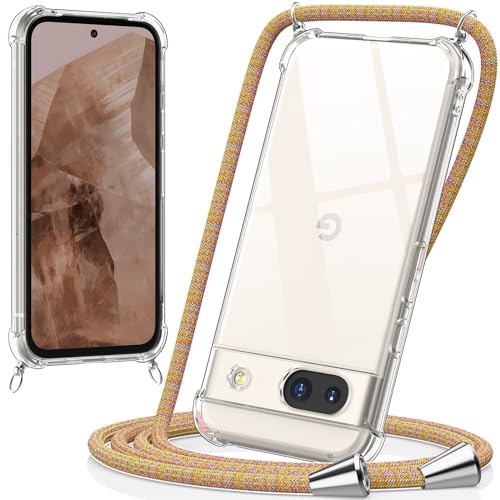 caslord Handykette kompatibel mit Google Pixel 8A, Necklace Hülle mit Bands Handyhülle für zum Umhängen, Transparent Case mit Handykordel,Stoßfeste Schutzhülle zum Umhängen Kordel,Rainbow caslord Handykette kompatibel mit Google Pixel 8A, Necklace Hülle mit Bands Handyhülle für zum Umhängen, Transparent Case mit Handykordel,Stoßfeste Schutzhülle zum Umhängen Kordel,Rainbow von caslord