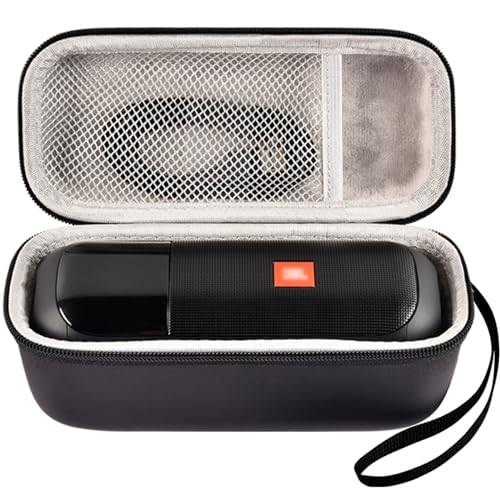 Tasche für JBL Tuner 2 Radiorekorder/Flip 6 Flip 5/ Essential 2 Bluetooth Box, Tragbarer Lautsprecher Halter, Reiseaufbewahrungstasche passend für USB-Kabel- Schwarz (Nur Box) von casmilee