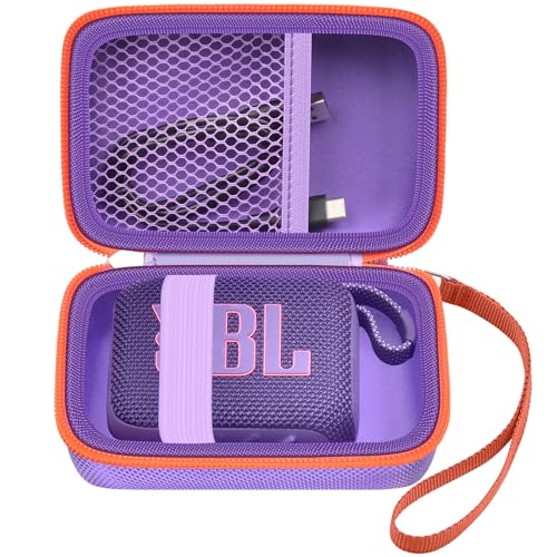 Tragetasche Kompatibel mit JBL Go 4 - tragbarer Bluetooth-Lautsprecher Box Pro Sound, Auch für Go 3/Go3 Eco/Go2 Wasserdichter Mini Wireless Lautsprecher - Nur der Fall (Lila) von casmilee