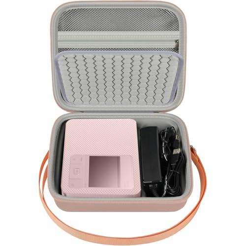 casmilee Hart Tasche für Canon SELPHY CP1500/CP1300/CP1200 Mini Mobiler Fotodrucker und Farbtinten Papierset mit Verstellbarem Schultergurt - Nur Tasche (Rosa) von casmilee