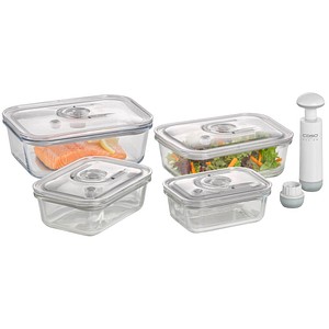 caso® Vakuumbehälter-Set VacuBoxx E-Set transparent 0,37/0,6/1,0/1,5 l, 1 Set von caso®