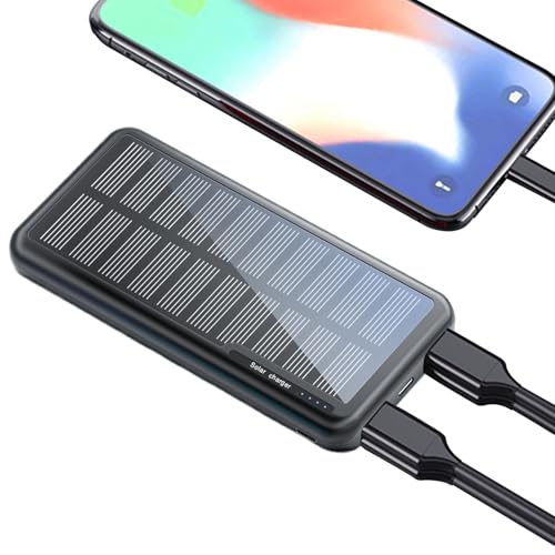 ccuzs Tragbares Ladegerät | Solarladegerät 10000 mAh für Handy | kompakter externer Akku für Festival Universität Wandern Reisen Camping Strand Angeln Auto und Trekking ccuzs Tragbares Ladegerät | Solarladegerät 10000 mAh für Handy | kompakter externer Akku für Festival Universität Wandern Reisen Camping Strand Angeln Auto und Trekking von ccuzs