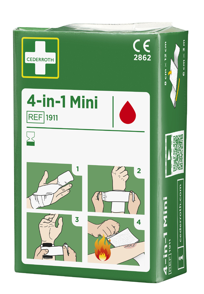 CEDERROTH 4-in-1 Blutstiller-Verband, mini von cederroth