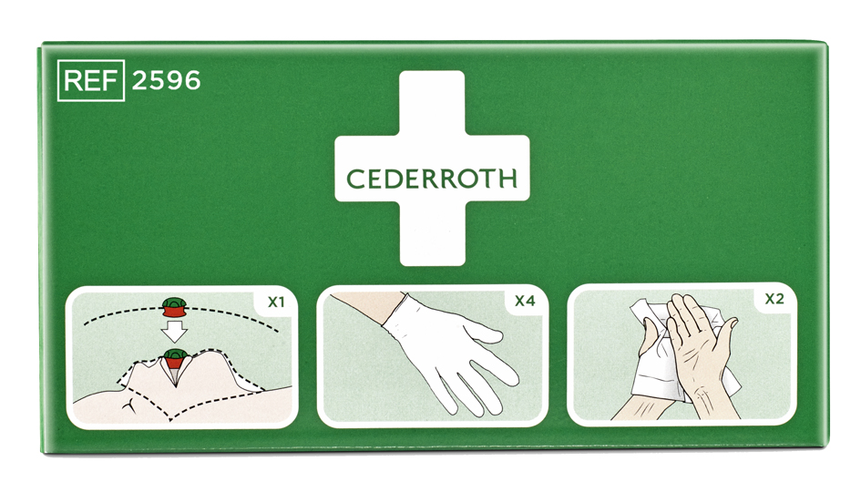 CEDERROTH Erste-Hilfe-Schutzpaket, 3-teilig von cederroth