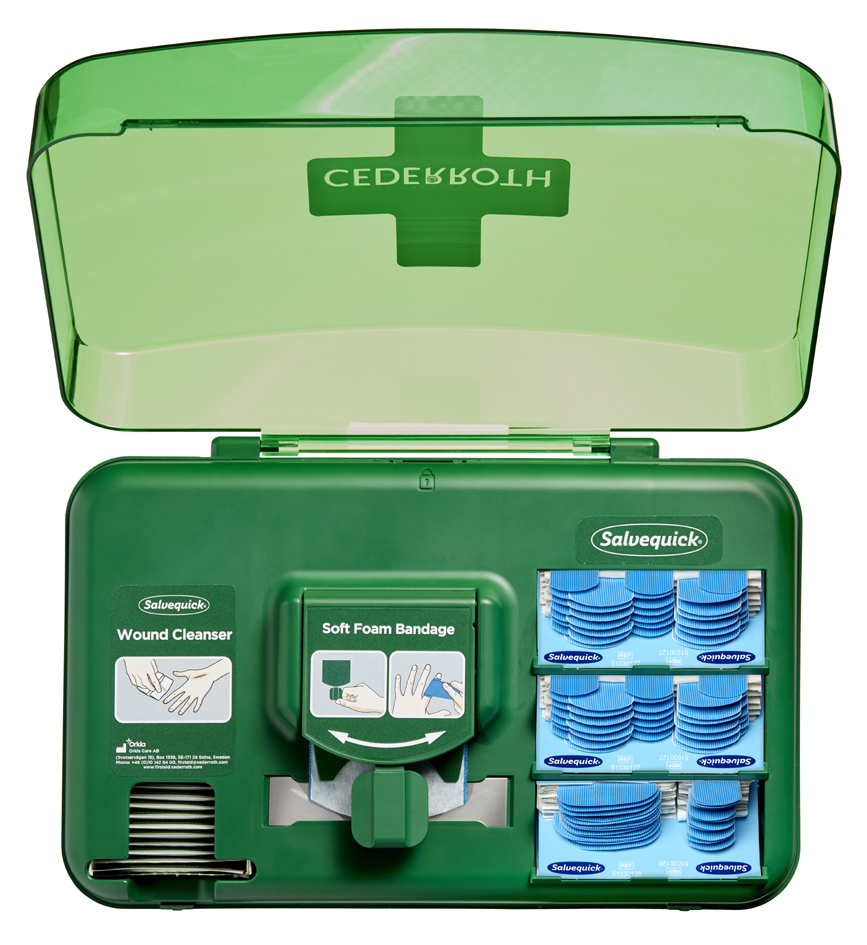 CEDERROTH Erste-Hilfe-Set Wound Care Dispenser Blue, Spender von cederroth