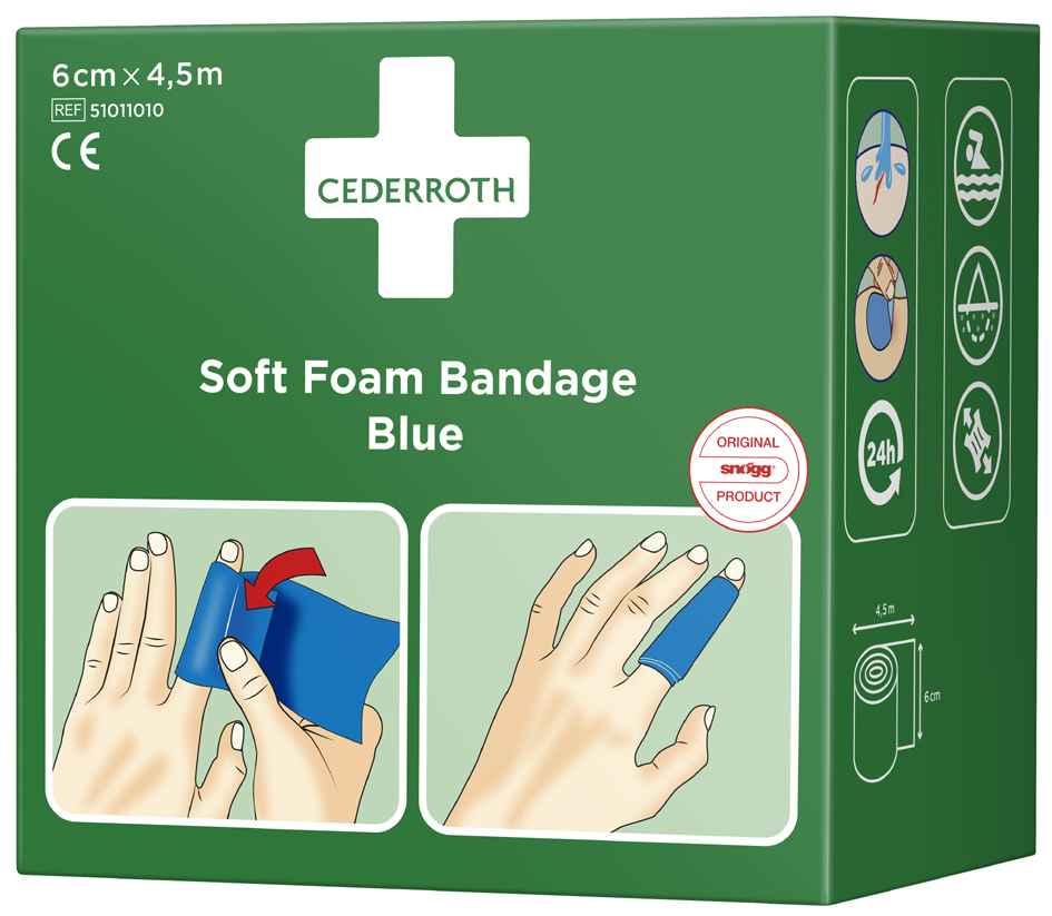 CEDERROTH Pflaster , Soft Foam Bandage, , blau von cederroth