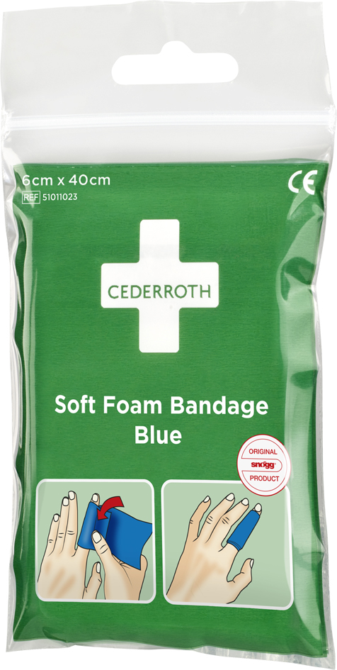 CEDERROTH Pflaster , Soft Foam Bandage, , blau von cederroth