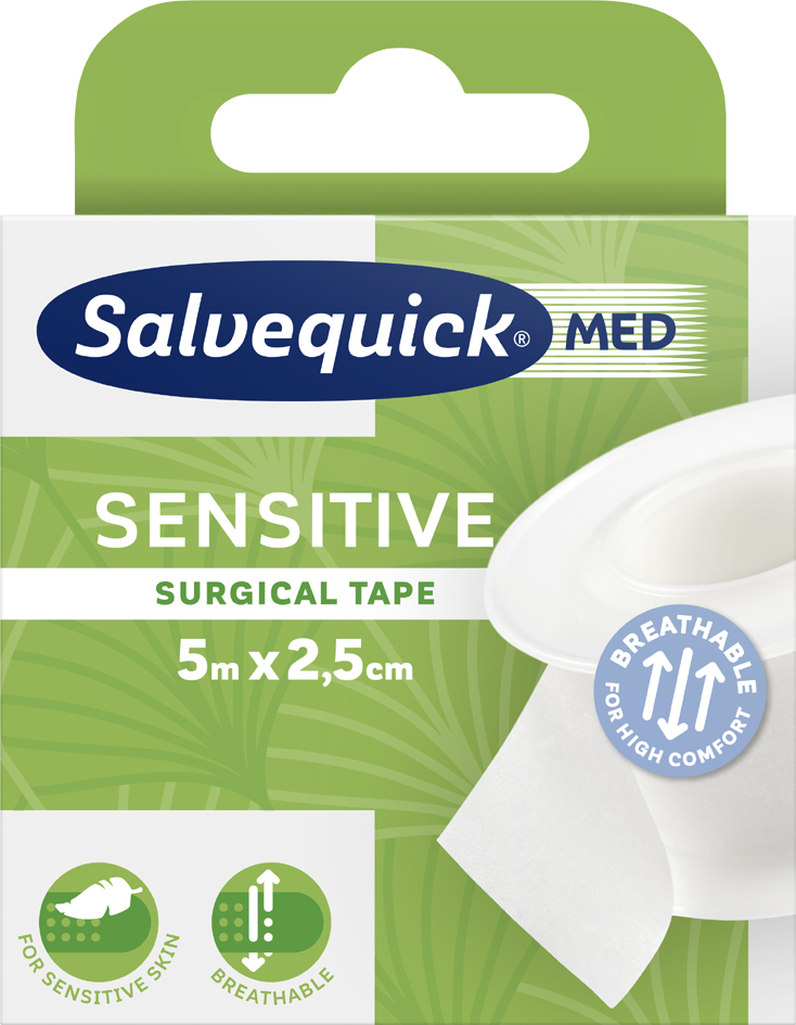 CEDERROTH Salvequick MED Fixierpflaster sensitiv, 25mm x 5m von cederroth