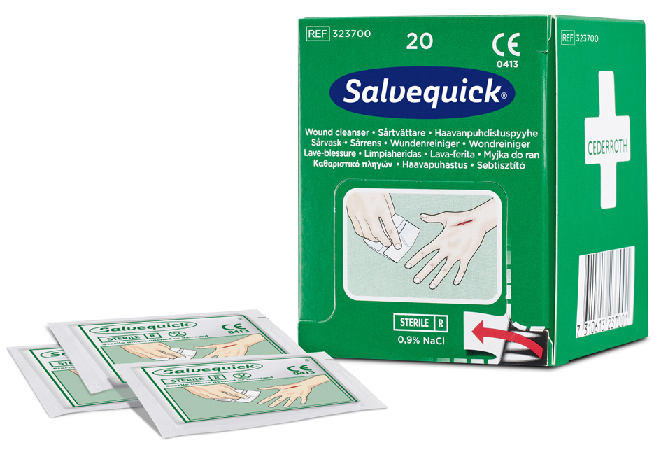 CEDERROTH Salvequick Wundreinigungstücher, 20er-Pack von cederroth