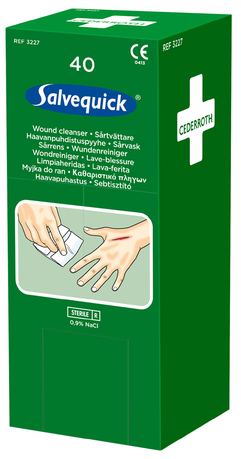 CEDERROTH Salvequick Wundreinigungstücher, steril, 40er Pack von cederroth