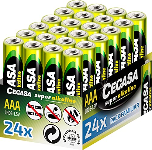 CEGASA Superalkaline Batterien, LR03, Grün, 24 Stück CEGASA Superalkaline Batterien, LR03, Grün, 24 Stück von cegasa