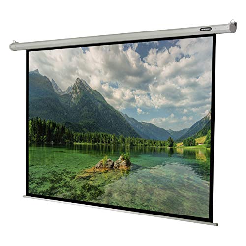 100" Zoll Motor-Leinwand celexon Economy 4:3 | 200x150cm | 4K Full HD 3D | elektrisch, mit Fernbedienung; für Heim-Kinos oder Büro-Präsentationen mit Beamer-Projektoren | zur Decken-/ Wand-Montage von celexon