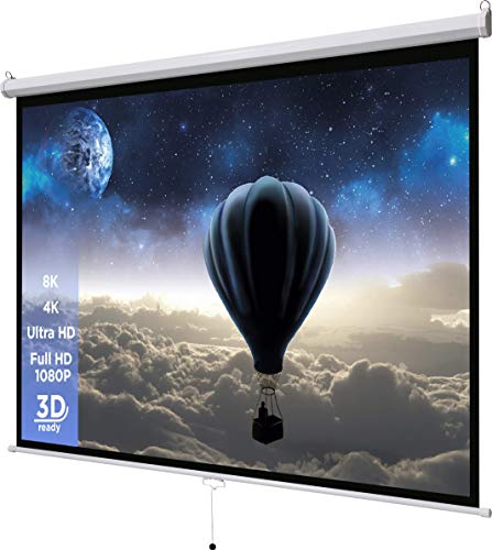 100" Zoll Rollo-Leinwand celexon Basic 4:3 | 200x150cm | 4K Full HD 3D | ausziehbare Beamer-Leinwand für Büro-Präsentationen oder Ihr Heimkino | Decken- & Wand-Montage | wählbare Größen/Modelle von celexon