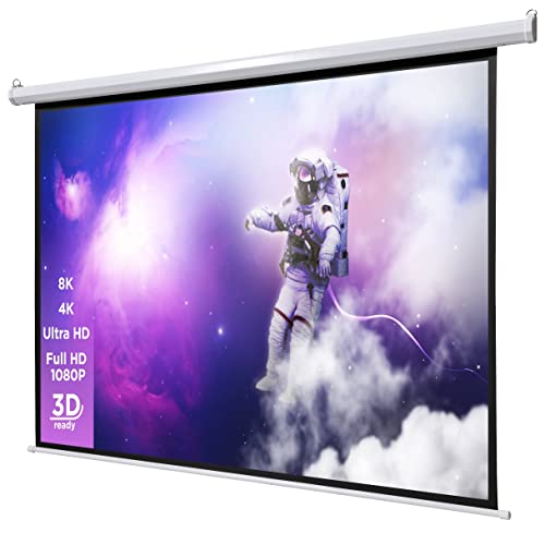 110" Zoll Motor-Leinwand celexon Basic 1:1 | 200x200cm | 4K Full HD 3D | elektrische Beamer-Leinwand für Büro-Präsentationen oder Ihr Heimkino | zur Decken-/ Wand-Montage | wählbare Größen/Modelle von celexon