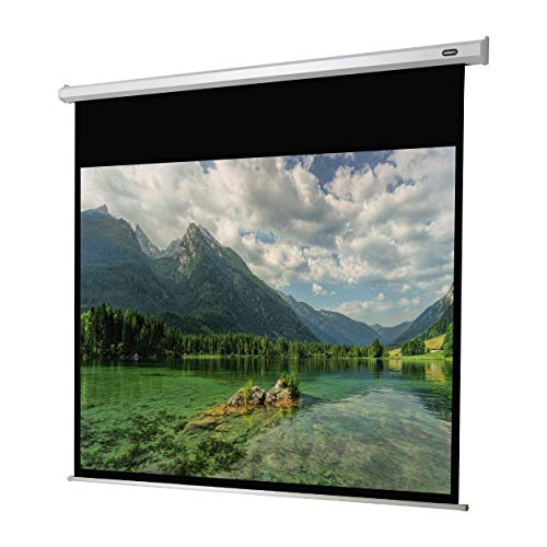 110" Zoll Motor-Leinwand celexon Economy 16:9 | 240x135cm | 4K Full HD 3D | elektrisch, mit Fernbedienung; für Heim-Kinos oder Büro-Präsentationen mit Beamer-Projektoren | zur Decken-/ Wand-Montage von celexon