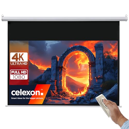 celexon Basic Motor-Leinwand 90" | 200x113 cm 16:9 | elektrische Full-HD 4K Beamer-Leinwand für Heimkino oder Büro-Präsentationen | geeigent zur Deckenmontage oder Wandmontage | inkl. Fernbedienung celexon Basic Motor-Leinwand 90" | 200x113 cm 16:9 | elektrische Full-HD 4K Beamer-Leinwand für Heimkino oder Büro-Präsentationen | geeigent zur Deckenmontage oder Wandmontage | inkl. Fernbedienung von celexon