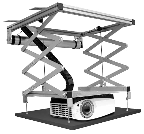 celexon Beamer-Deckenlift PL1000 - ausfahrbar bis 90cm - bis 15kg - max. Projektormaße 57cm x 60cm - auch für abgehängte Decken von celexon