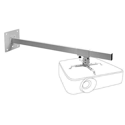 celexon universal Beamer-Wand-Halterung MultiCel WM1200 weiß | neigbarer, schwenkbarer & höhenverstellbarer Projektor-Halter mit 100 cm - 120 cm Wandabstand | Tragkraft max. 15Kg von celexon
