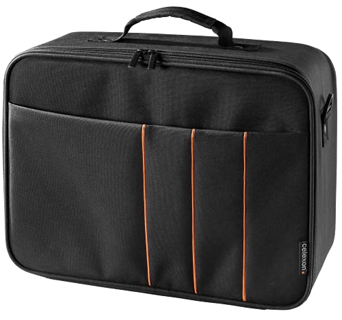 celexon Beamertasche Economy - 41x29x15 cm - Hartschalenrahmen - wasserabweisend & abwaschbar - 100% Polyester - schwarz von celexon