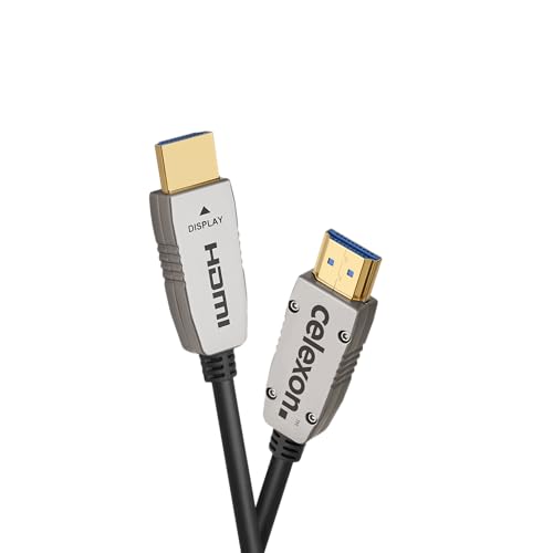 celexon HDMI UHD Active 2.1 Optical Fibre - 15m - schwarz - optische HDMI-Signalübertragung - eARC - VRR - ALLM von celexon