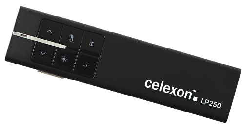 celexon Laser-Pointer Expert LP250 - bis 200m - nur 30,8g - Präsentations-Fernbedienung - Laserklasse 2 - ideal für Unternehmen und Schule von celexon
