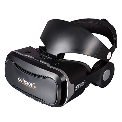 celexon Virtual-Reality 3D VR-Brille mit Headset und Kopfgurt VRG Plus - für alle Smartphones von 3,5" bis 5,7" - 550g - ideal auch für Brillenträger von celexon