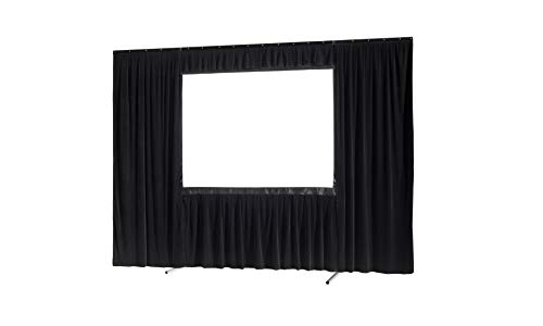 celexon Vorhang-Set 4-seitig - für Faltrahmen-Leinwand Mobil Expert 406 x 305 cm - undurchsichtig/Blickdicht - Befestigung ohne Werkzeug von celexon