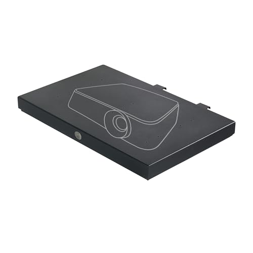 celexon elektrischer Laser TV Auszug | schwarz 39,5-68,5 x 5,7 x 62cm | motorisierte Halterung für Ultrakurzdistanzprojektionen | mit Triggerautomatisierung für Beamer & Leinwand | Möbelintegration von celexon