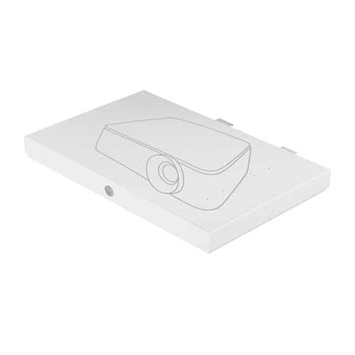 celexon elektrischer Laser TV Auszug | weiß 39,5-68,5 x 5,7 x 62cm | motorisierte Halterung für Ultrakurzdistanzprojektionen | mit Triggerautomatisierung für Beamer & Leinwand | zur Möbelintegration von celexon