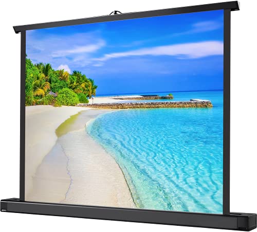 celexon tragbare Präsentations- und Heimkino-Beamer-Leinwand Mobil Tisch-Leinwand inkl. automatischem Rückzug Professional Mini - 111 x 62 cm - 16:9-50" Zoll von celexon