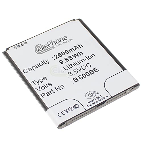 cellePhone Akku Li-Ion kompatibel mit Samsung Galaxy S4 (GT-I9500) (Ersatz für EB-B600BEBECWW) - mit NFC von cellePhone mobile generation