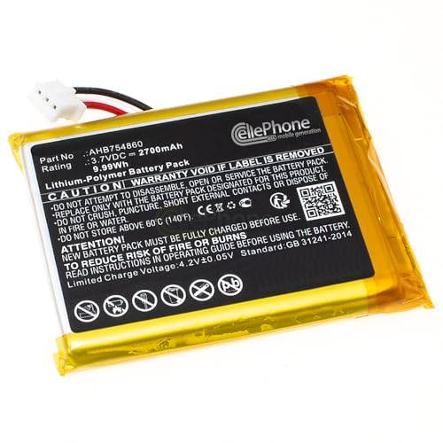 cellePhone Akku Li-Polymer kompatibel mit Divoom Ditoo Pro (Ersatz für AHB754860) - 2700mAh von cellePhone mobile generation