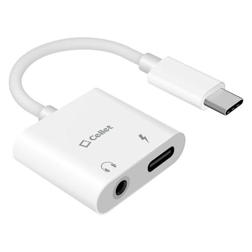 CELLET 2-in-1 Kopfhörer-Adapter USB C auf 3.5 mm Klinkenstecker, schnelles Aufladen und verbesserte Klangqualität, kompatibel mit Apple iPad Pro 11 Zoll, 12.9 Zoll, Google Pixel 3, 3 XL und mehr von cellet
