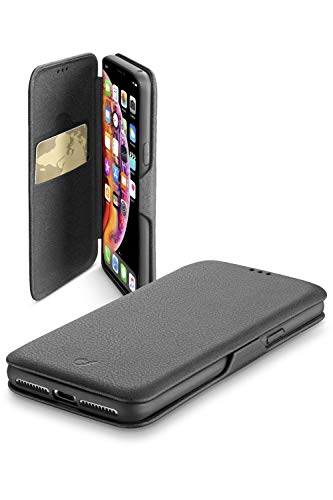 Cellular Line Book Clutch Buchklapptasche für Apple iPhone XS Max, schwarz von cellularline