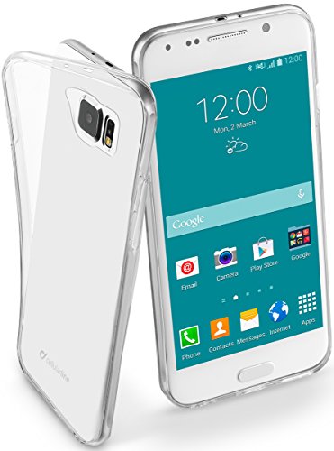 Cellular Line CFINECGALS6T FINE Ultradünne Gummi-Tasche für Samsung Galaxy S6 klar von cellularline