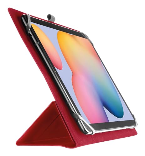 Cellularline - Click Case - Tablet-Hülle mit klappbarer Rückseite - Standfunktion - Für Tablet-Displays bis 10,5" - Rot von cellularline